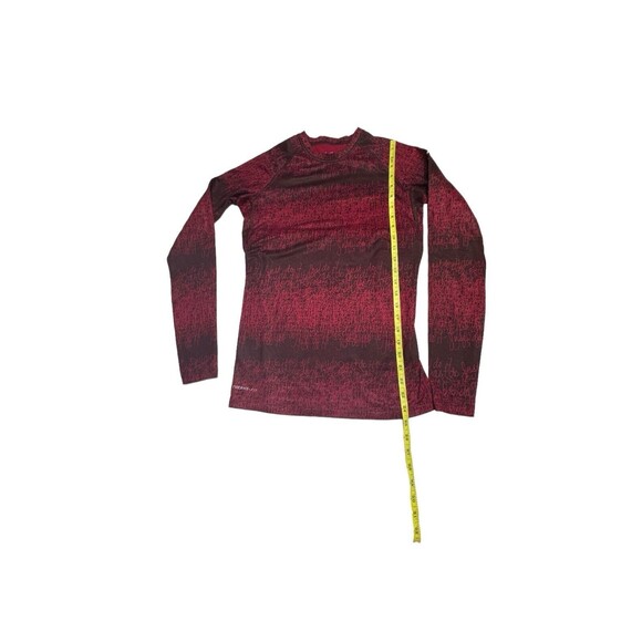 Nike Therma-Fit Top Women's‎ Size Small Red Just Do It Graphic Shirt Thumbholes - Picture 9 of 12